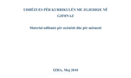 Udhëzues për kurrikulën me zgjedhje në gjimnaz