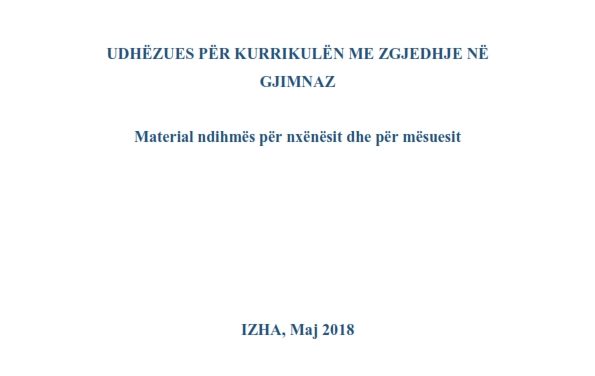 Udhëzues për kurrikulën me zgjedhje në gjimnaz