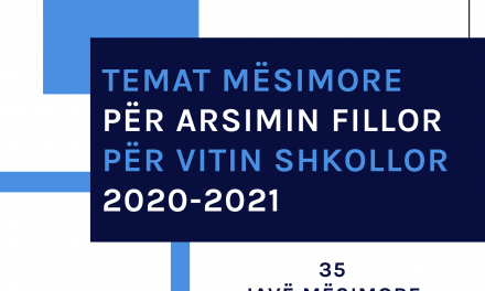 Temat Mësimore për Arsimin Fillor për Vitin Shkollor 2020-2021