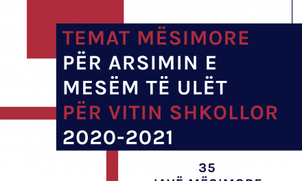 Temat Mësimore Për Arsimin E Mesëm Të Ulët Për Vitin Shkollor 2020-2021