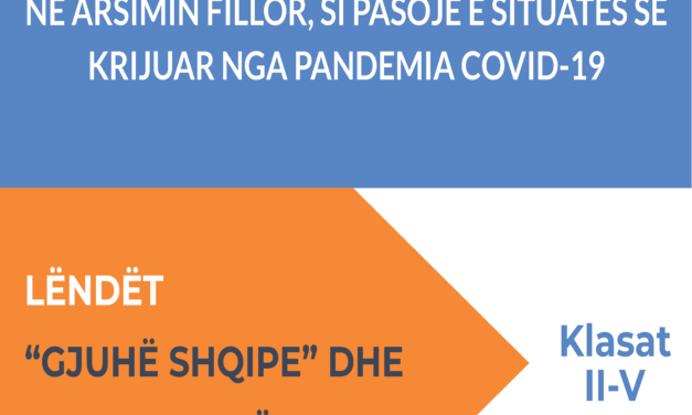 Udhëzues  për Përmirësimin e Arritjeve të Nxënësve në Arsimin Fillor, si Pasojë e Situatës së Krijuar nga Pandemia Covid-19