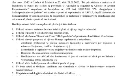 Njoftim për bashkëpunëtorë