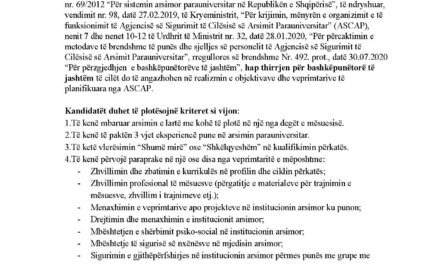 Njoftim për bashkëpunëtorë